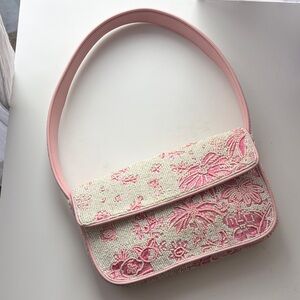 Staud Tommy Beaded Bag, Cherry Blossom Toile